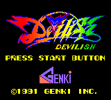 Devilish title screen for Sega Game Gear